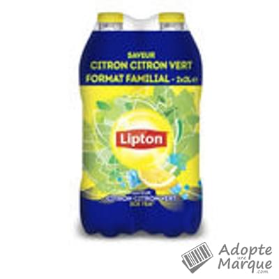 Lipton Ice Tea Thé glacé saveur Citron & Citron vert Les 2 bouteilles de 2L