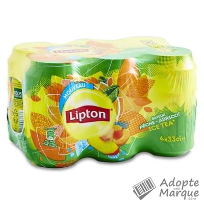 Lipton Ice Tea Thé glacé saveur Pêche & Abricot Les 6 canettes de 33CL