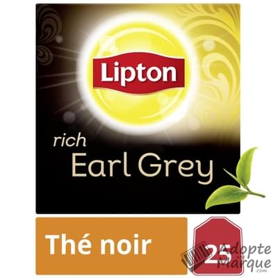 Lipton Thé Noir d'Origine Earl Grey La boîte de 25 sachets