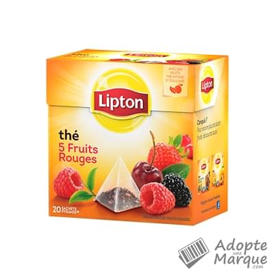 Lipton Thé Noir Parfumé 5 Fruits Rouges La boîte de 20 sachets Pyramid®