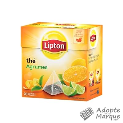 Lipton Thé Noir Parfumé Agrumes La boîte de 20 sachets Pyramid®