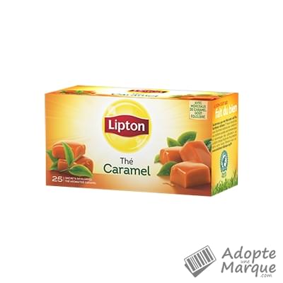 Lipton Thé Noir Parfumé Caramel La boîte de 25 sachets