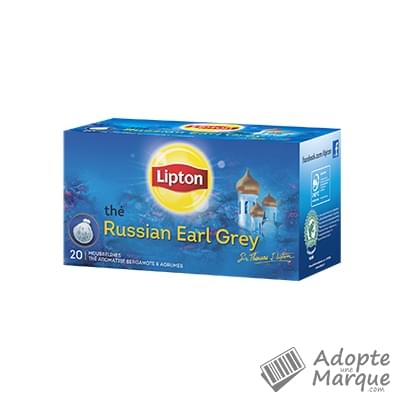 Lipton Thé Russian Earl Grey La boîte de 20 sachets