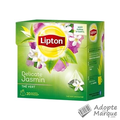 Lipton Thé Vert Jasmin La boîte de 20 sachets Pyramid®