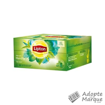 Lipton Thé Vert Menthe La boîte de 50 sachets