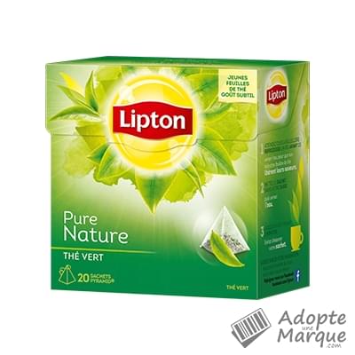 Lipton Thé Vert Nature La boîte de 20 sachets Pyramid®