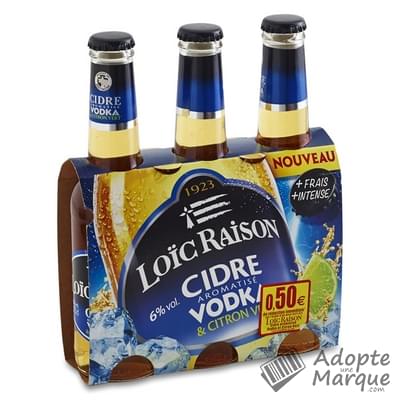 Loïc Raison Cidre aromatisé - Vodka & Citron vert - 6% vol. "Les 3 bouteilles de 27,5CL"