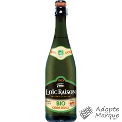 Loïc Raison Cidre Doux Bio - 2,5% vol. La bouteille de 75CL