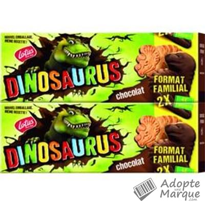 Lotus Bakeries Dinosaurus au Chocolat Noir Les 2 paquets de 225G