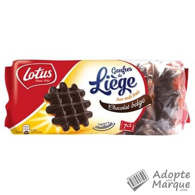 Lotus Bakeries Gaufres de Liège au Chocolat Le paquet de 7 gaufres - 363G
