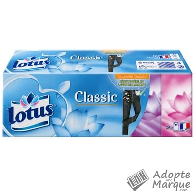 Lotus Classic - Mouchoirs en papier - Format Etuis Les 24 étuis de 9 mouchoirs