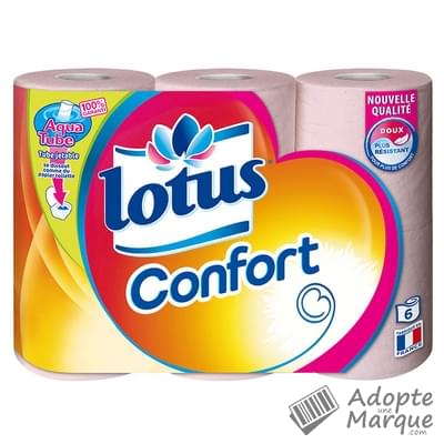 Lotus Confort - Papier toilette - Rouleaux AquaTube™ Les 6 rouleaux
