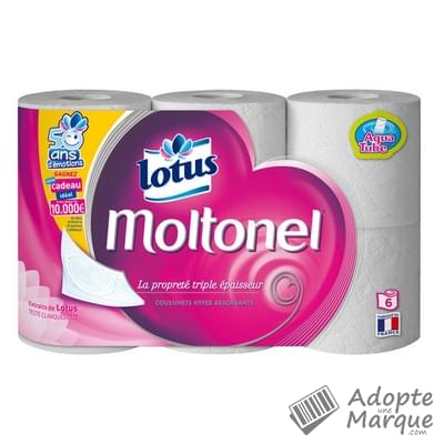 Lotus Moltonel® - Papier toilette - Rouleaux AquaTube™ Les 6 rouleaux