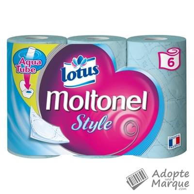 Lotus Moltonel® Style - Papier toilette - Rouleaux AquaTube™ Les 6 rouleaux