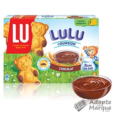 Lulu l'Ourson Gâteaux fourrés au Chocolat Le paquet de 300G