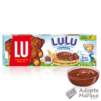 Lulu l'Ourson Gâteaux fourrés Tout Chocolat Le paquet de 150G