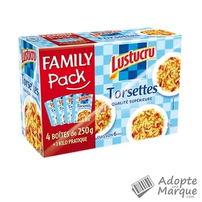Lustucru Family pack - Torsettes Les 4 boîtes de 250G