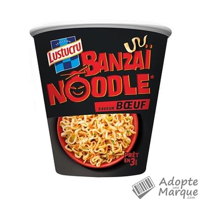Lustucru Sélection Banzaï Noodle Saveur Bœuf La cup de 60G