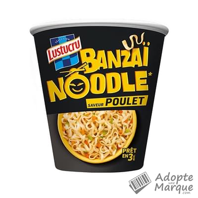 Lustucru Sélection Banzaï Noodle Saveur Poulet La cup de 60G