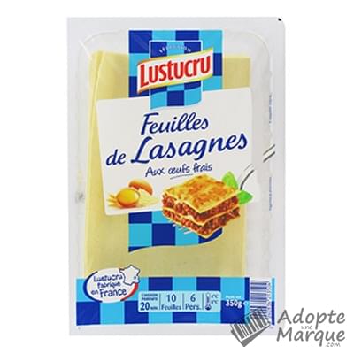 Lustucru Sélection Feuilles de Lasagne La barquette de 10 feuilles - 350G