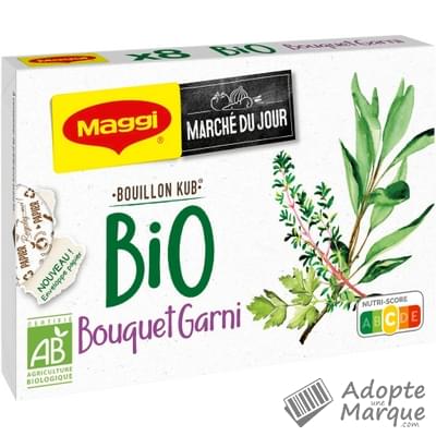Maggi Bouillon KUB BIO Bouquet garni La boîte de 8 cubes - 80G