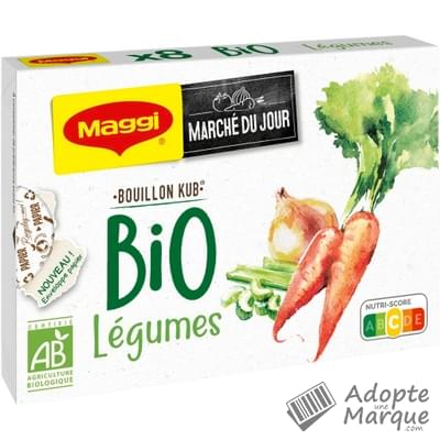Maggi Bouillon KUB BIO Légumes La boîte de 8 cubes - 80G