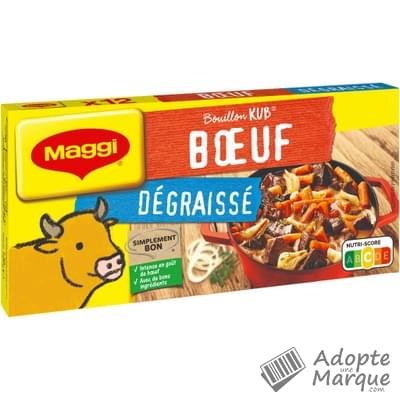 Maggi Bouillon KUB Bœuf Dégraissé La boîte de 12 cubes - 120G