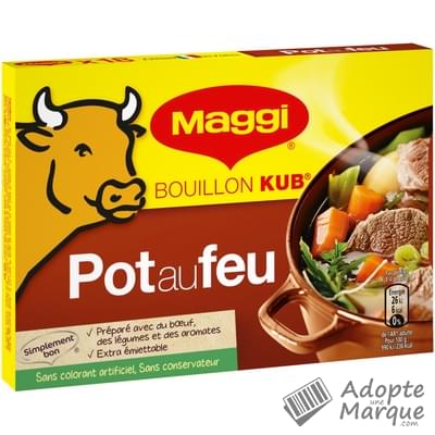 Maggi Bouillon KUB Pot-au-feu La boîte de 18 cubes - 180G