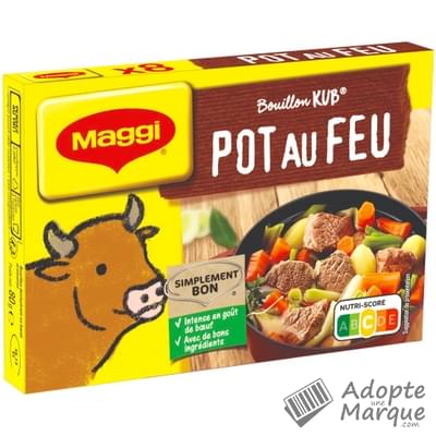 Maggi Bouillon KUB Pot-au-feu La boîte de 8 cubes - 80G