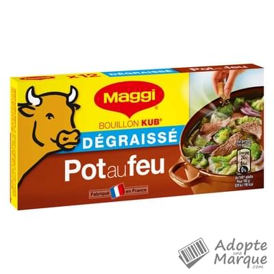 Maggi Bouillon KUB Pot-au-feu Dégraissé La boîte de 12 cubes - 130G