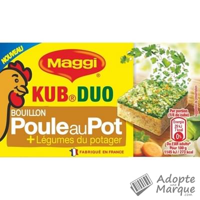 Maggi Bouillon KUB Poule au Pot La boîte de 15 cubes - 150G