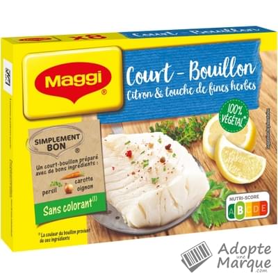 Maggi Court-Bouillon au Citron & aux fines Herbes La boîte de 8 tablettes - 90G