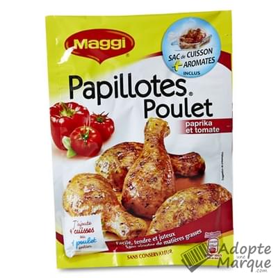 Maggi Papillotes de Poulet au Paprika & Tomate Le sachet de 34G