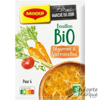 Maggi Soupe Bouillon Bio Légumes & Vermicelles Le sachet de 60G