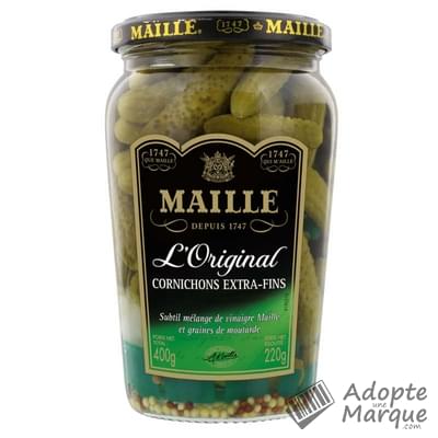 Maille Cornichons Extra-Fins L'Original Le bocal de 220G
