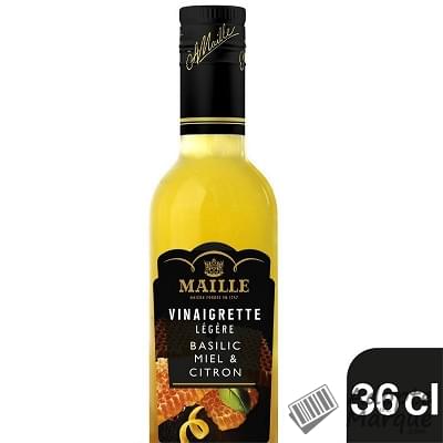 Maille Vinaigrette Légère Huile infusée au Basilic & Pointe de Miel La bouteille de 36CL