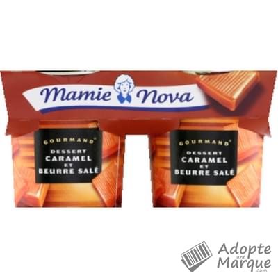 Mamie Nova Dessert Gourmand Caramel au Beurre Salé Les 2 pots de 150G