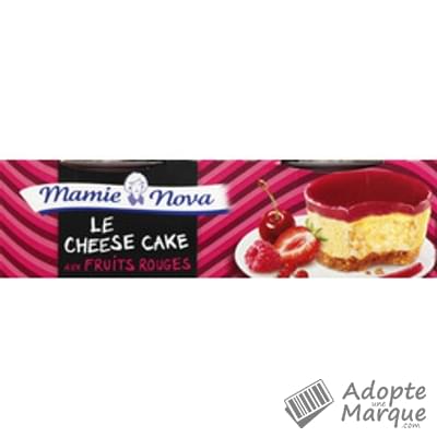 Mamie Nova Dessert Gourmand Cheesecake aux Fruits Rouges Les 2 pots de 100G