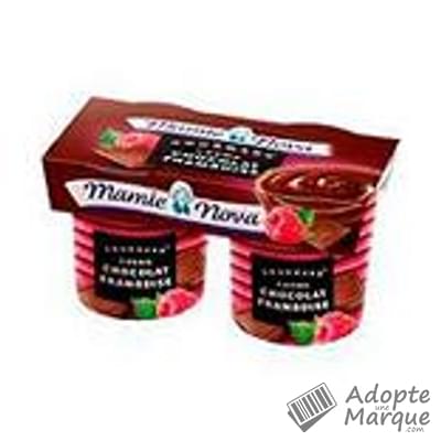 Mamie Nova Dessert Gourmand Chocolat Framboise Les 2 pots de 150G