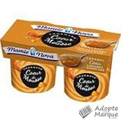 Mamie Nova Dessert Gourmand Cœur de Mousse Caramel & Cœur Caramel Les 2 pots de 77G