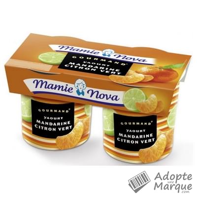 Mamie Nova Dessert Gourmand Mandarine & Citron vert Les 2 pots de 150G