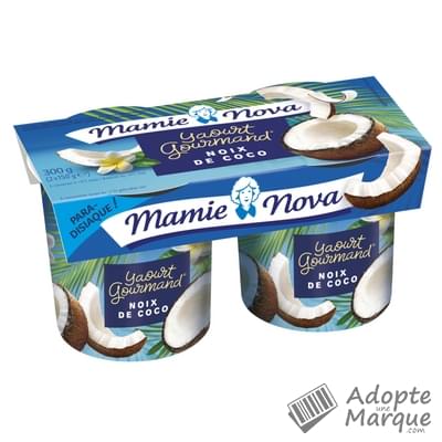 Mamie Nova Dessert Gourmand Noix de Coco Les 2 pots de 150G