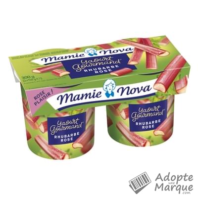 Mamie Nova Dessert Gourmand Rhubarbe Rose Les 2 pots de 150G
