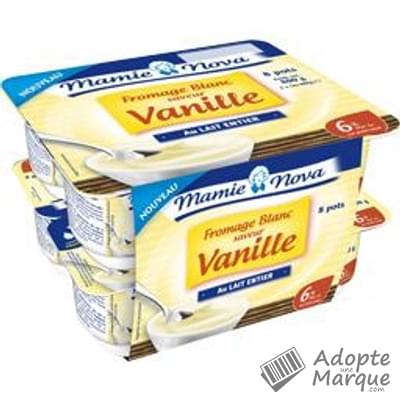 Fromage blanc saveur vanille 2,7% MG 100 g Mamie Nova - Grossiste Fromage  blanc et spécialité laitière - PassionFroid