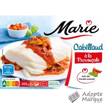 Marie Cabillaud à la Provençale La barquette de 2 portions - 400G