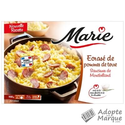 Marie Ecrasé de Pomme de terre & Saucisses de Montbéliard La barquette de 900G