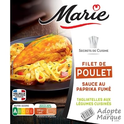 Marie Filet de Poulet Sauce au Paprika Fumé & Tagliatelles aux Légumes cuisinés La barquette de 300G