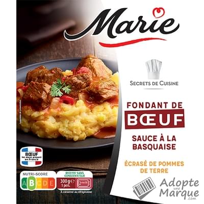 Marie Fondant de Bœuf Sauce à la Basquaise & Ecrasé de Pommes de terre La barquette de 300G