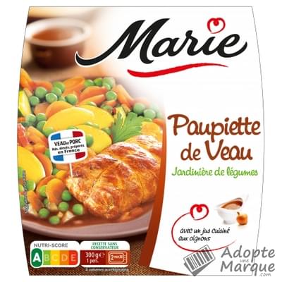 Marie Paupiette de Veau & Jardinière de Légumes La barquette de 300G