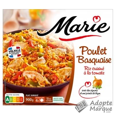 Marie Poulet Basquaise & Riz cuisiné à la Tomate La barquette de 900G